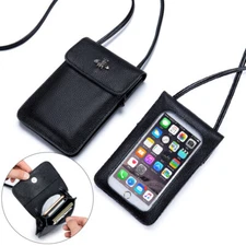 Women's Leather Touch Screen Phone Bag Crossbody Bag Large Capacity Wallet Gift