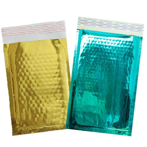 4x8" Teal, Gold, Rose Gold, Metallic Bubble Mailers, Padded Shipping Envelopes - Picture 53 of 63