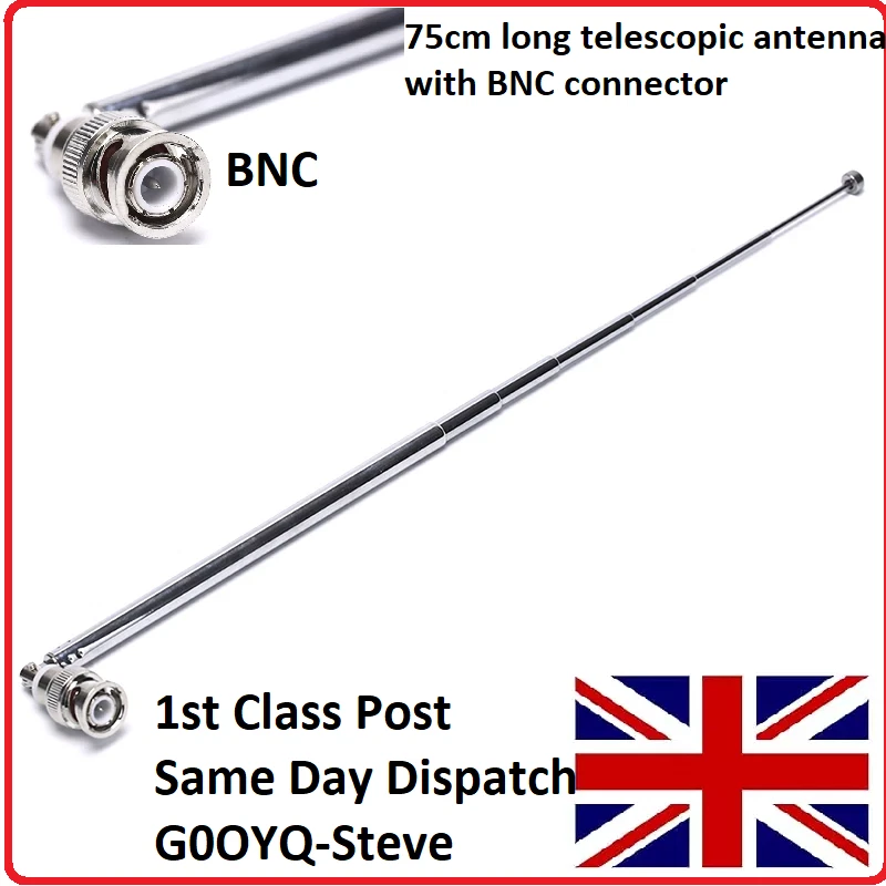 BNC Teleskop Scanner Antenne WHISTLER TRX-1E TRX-2E WS1065 WS1040 1010 Scanner - Bild 2 von 4