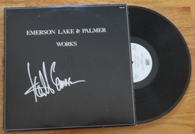 KEITH EMERSON (ELP) EMERSON LAKE PALMER signed ''Works'' 1977 Record / Album COA