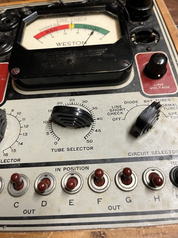 WESTON 777 Vintage  Tube Tester for parts or repair