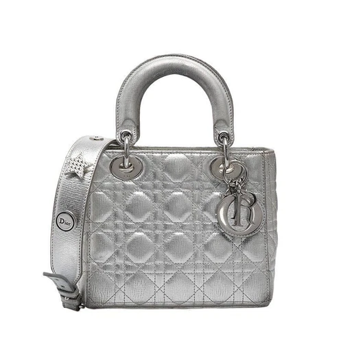 Petit sac fourre tout Dior Silver Lady My ABC plaqué argent 118578082