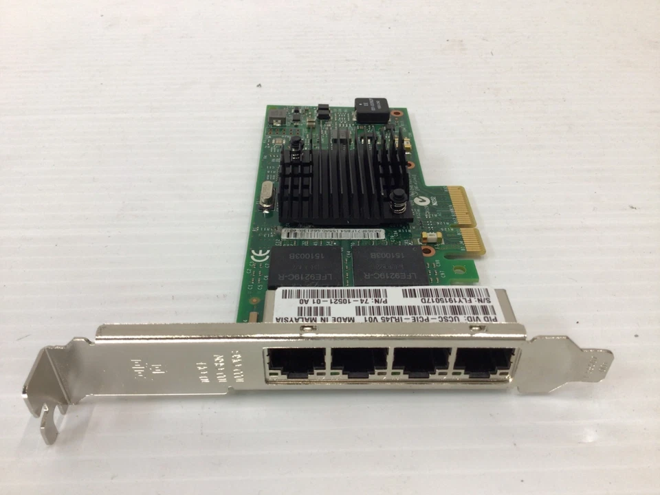 Cisco UCSC-PCIE-IRJ45 Quad-Port 1GbE Ethernet PCIe Network Card P/N: 74-10521-01 - Image 3 of 3