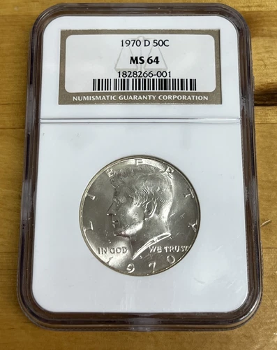 1970 d 40% silver Kennedy half dollar NGC MS 64