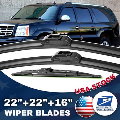 Front + Rear Wiper Blades 22''& 22''& 16'' For Land Rover Range Rover Sport 2006-13