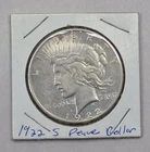 1922 S Silver Peace Dollar