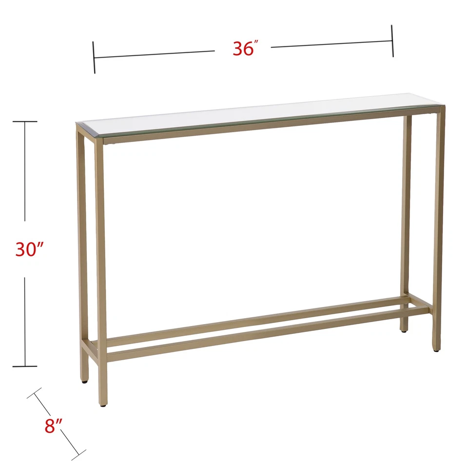 Mesa console estreita Southern Enterprises Darrin, 36" W, ouro metálico, AMZ79... - Imagem 4 de 4