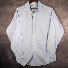 Brooks Brothers Dress Shirt 17 Regent Fit Blue Button Down Long Sleeve