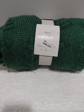 Threshold Designed Throw Blanket 50X 60" Green Cable