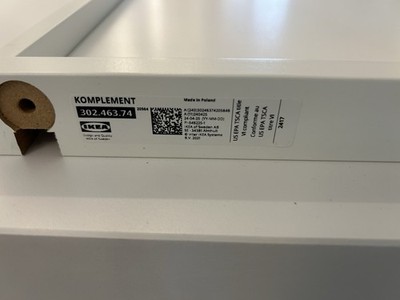IKEA KOMPLEMENT pull-out tray, white 27'' X 1.5'' X 22'' (item number 904.339.90)
