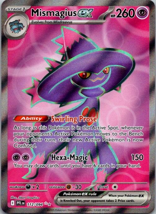 Mismagius ex 112/094 Ultra Rare Phantasmal Flames Pokemon Holo NM AA-32