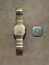 VTG. Men s Swiss Bucherer Watch-7 Jewels-Quartz-2 Tone-FOR PARTS/FOR REPAIR-9219