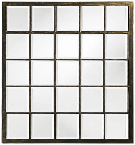 Howard Elliott Superior Oiled Bronze 34" x 38" Wall Mirror - Picture 2 of 3