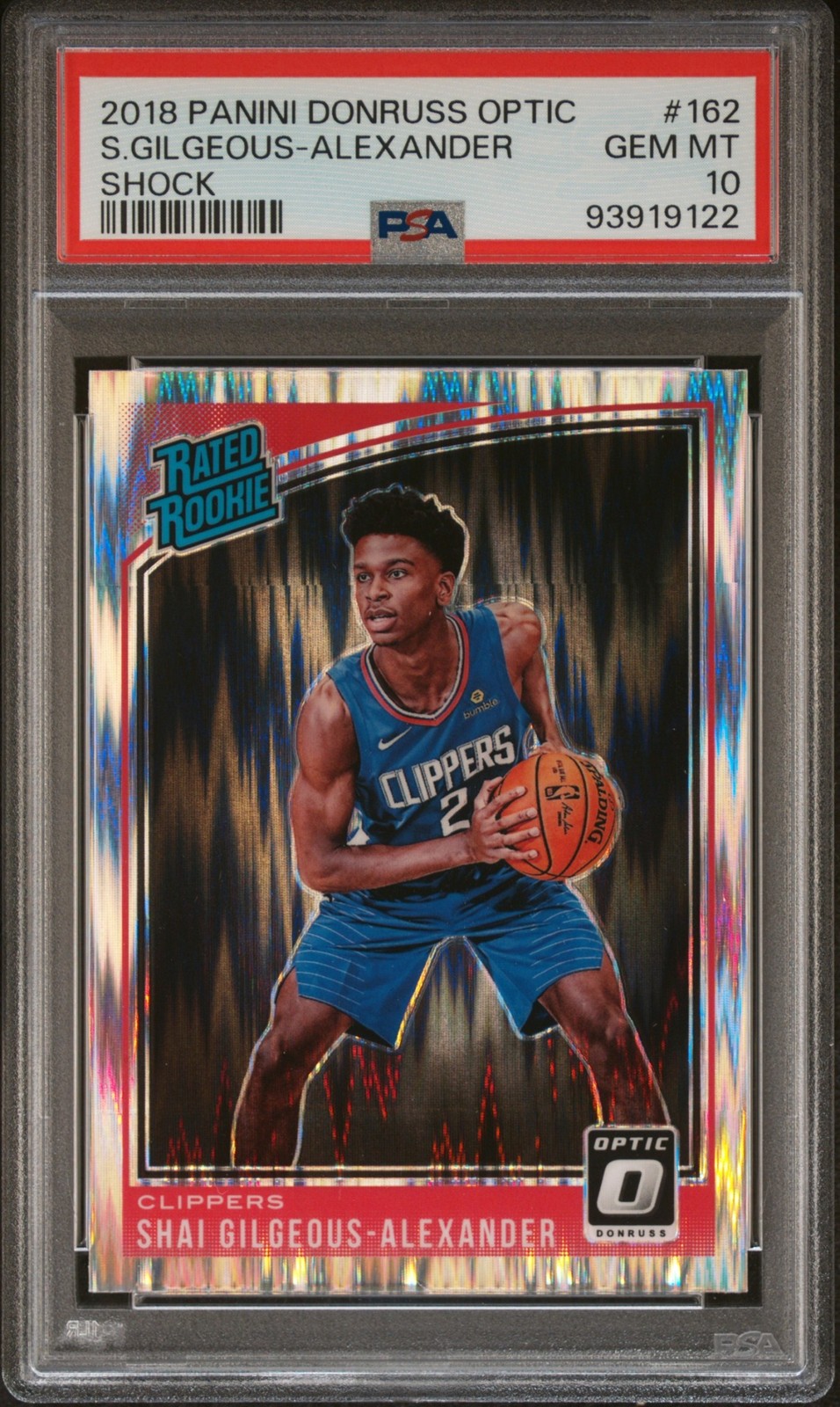 2018 Panini Donruss Optic Shai Gilgeous-Alexander #162 Shock Rookie PSA 10