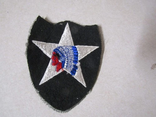 MILITARY PATCH WW2 ERA OR LATER US ARMY 2ND INFANTRY DIVISION #2 FELT FEEL