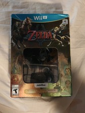 Zelda Twilight Princess HD + Wolf Link Amiibo (Wii U)  - New, Sealed (Bent box)
