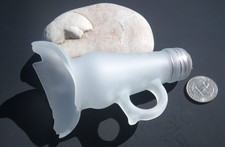 Sea Glass, Clear Bottle Top with a Handle and a Cork