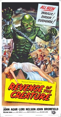 REVENGE OF THE CREATURE (1955) 41''x79'' - rare!  HUGE sci-fi/horror movie poster!
