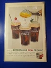 Coca Cola Print Ad Ice Cream Sherbert Coke Float Dessert Vintage c1961