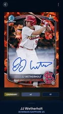 Topps Bunt DIGITAL Cards. JJ Wetherholt Bowman Sapphires 25cc
