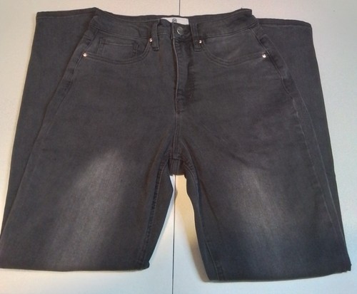 RFM Los Angeles Women’s Juniors Black Dark Wash Skinny Fit Stretch Jeans 7/28