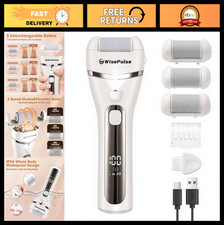 Rechargeable Electric Foot Callus Remover - Portable Foot File with 3 Rollers fo