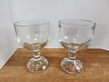 Set of 2 Large Heavy Thick Margarita Glass Schooner w/ Comfortable Grip #2
