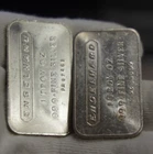 (2) Engelhard 1 oz .999 Silver Bar  Pebble Back/Logo