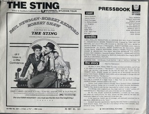 The Sting Press Book Paul Newman Robert Redford Robert Shaw