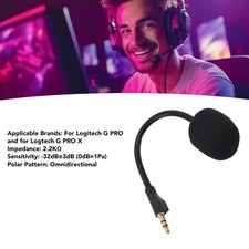 Replacement Game Mic Fits for G PRO X Wireless Headsets 3.5mm