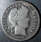 1899-S BARBER LIBERTY DIME - GOOD