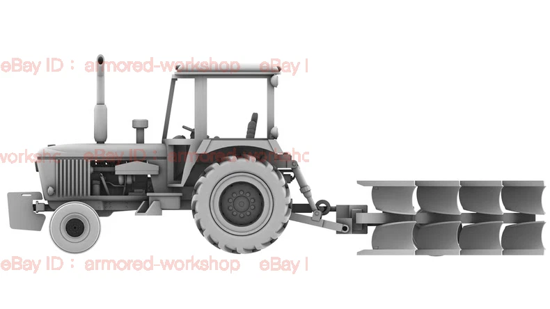 Tractor agrícola John Deere 4450 impreso en 3D 1/72 sin pintar Foto 4 de 4