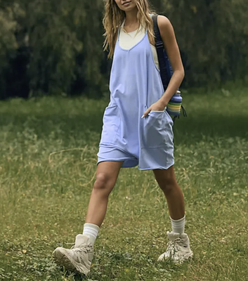 free people romper dress Free People Bop Around Romper SEASIDESTRIPERD / S main image 0
