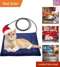 Outdoor Pet Heating Pad for Cat Dog, Heated Mat with Waterproof Cover and Aut...