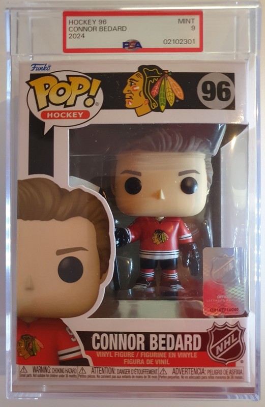 2024 Connor Bedard Funko PSA 9 Figure #96 - Low POP RARE Encapsulated