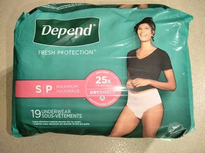 Depend Fresh Protection Adult Diapers, Incontinence & Postpartum Bladder Leak...