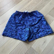 Vintage 90s TYR Purple & Blue Multi Pattern Trunks Shorts Size Men's Medium 28x5