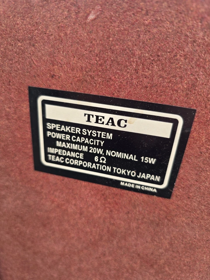 Vintage TEAC 20W 6 OHM Estante Grão de Madeira ESTANTE HOME Alto-falante JAPÃO - 2 peças. - Imagem 4 de 4
