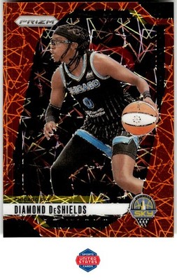 2024 Panini Prizm WNBA #8 Diamond DeShields Orange Velocity Prizms