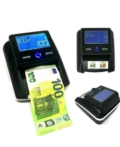 CONTA BANCONOTE CON BATTERIA RILEVATORE SOLDI FALSI MACCHINA VERIFICA EURO