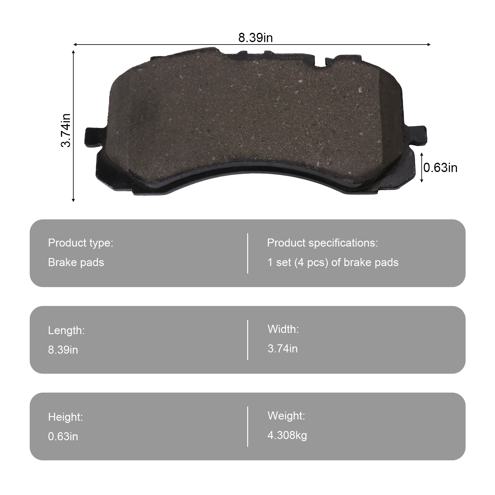 Bentley Bentayga Speed 2017-2023 Front Brake pad P/N 4M0698151AK