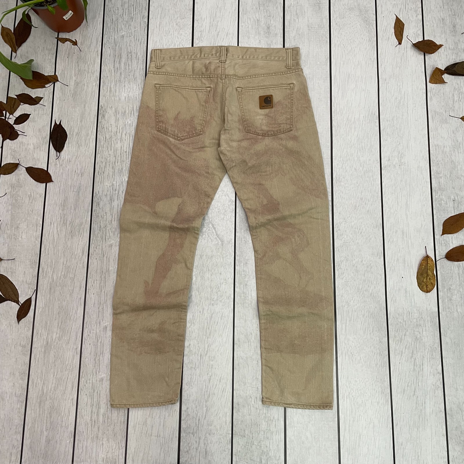Carhartt custom pants 1 of 1 art distressed y2k handmade rare unique 33x32 sz