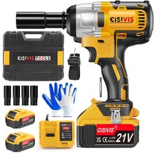 1000Nm Cordless Electric Impact Wrench Drill Gun Ratchet Driver + 1/2 Battery