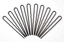 U-Shaped Hair Pins 100pcs 5cm Black Wavy Pins Updos Buns Hair Styling