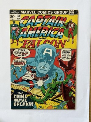 Captain America #158 Marvel Comics 1973 - Fine minus