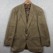 Ralph Ralph Lauren Blazer Mens 40R Brown Basketweave Silk Wool Sport Coat Vtg