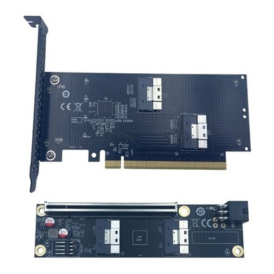 Double MCIOs MCIOs Interfaces Fast Speed PCIExpress4.0 To SlimSAS SFF 8654 Card