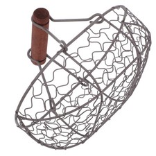 Metal Wire Egg Basket Fruit Bread Chicken Storage Farmhouse Kitchen Organizer 10.95 per metre