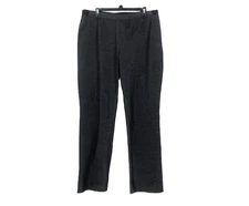 H Halston Studio Pull-On Pants Sz 16 Straight Leg Dark Indigo