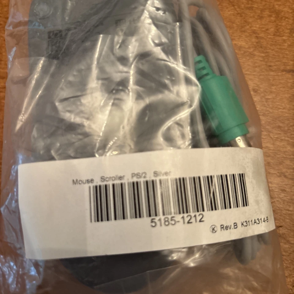 HP - Wired Mouse  PS/2 Gray 5185-1212  Vintage Mouse Hewlett Packard  - Image 4 of 4